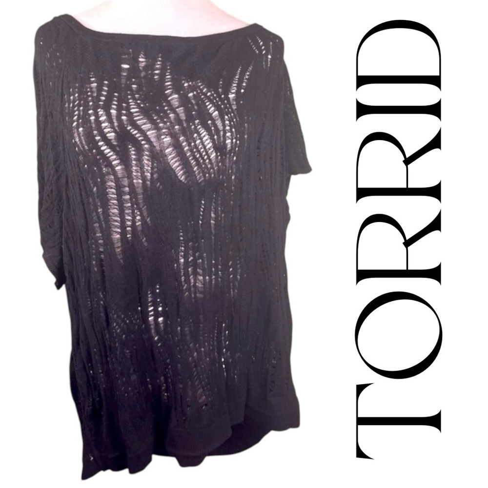 Torrid 5 open knit sweater